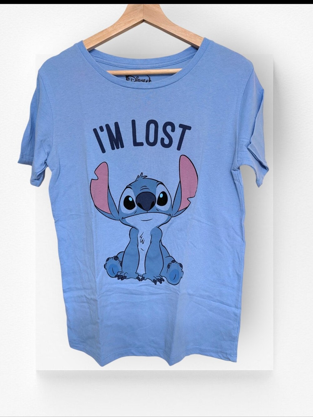 Disney Stitch Tee Shirt Blue Short Sleeves.Medium